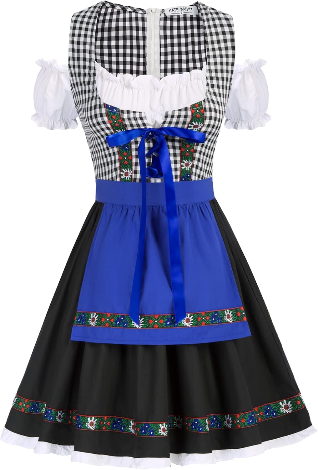 Kate Kasin Women's Dirndl Dress for Oktoberfest and Carnival Fun