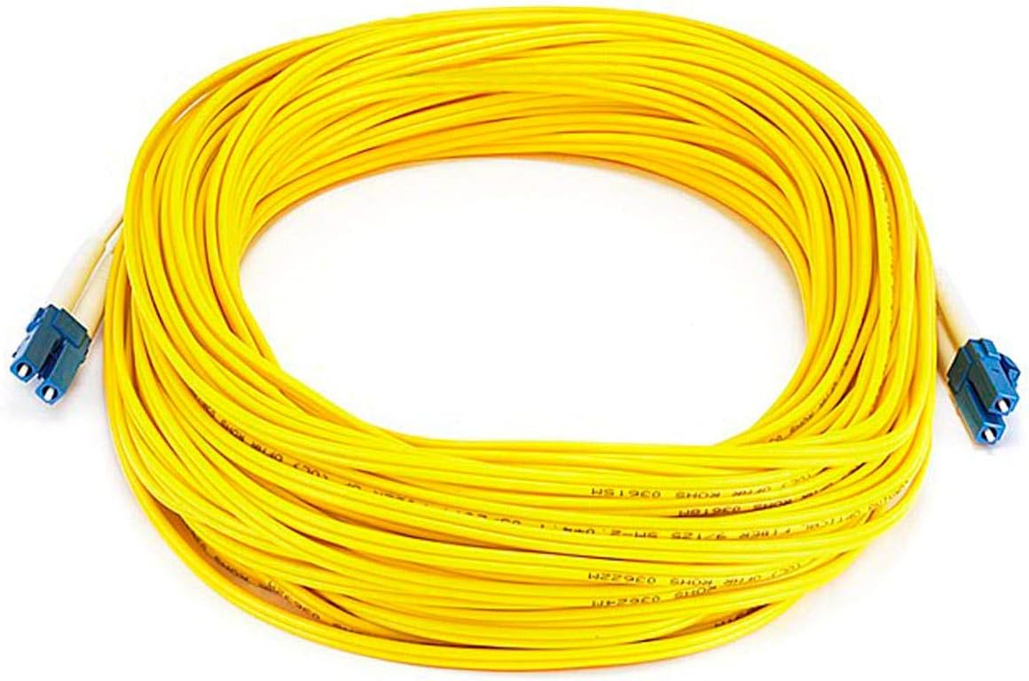 Monoprice Fiber Optic Cable LC/LC Single Mode Duplex 25m Yellow