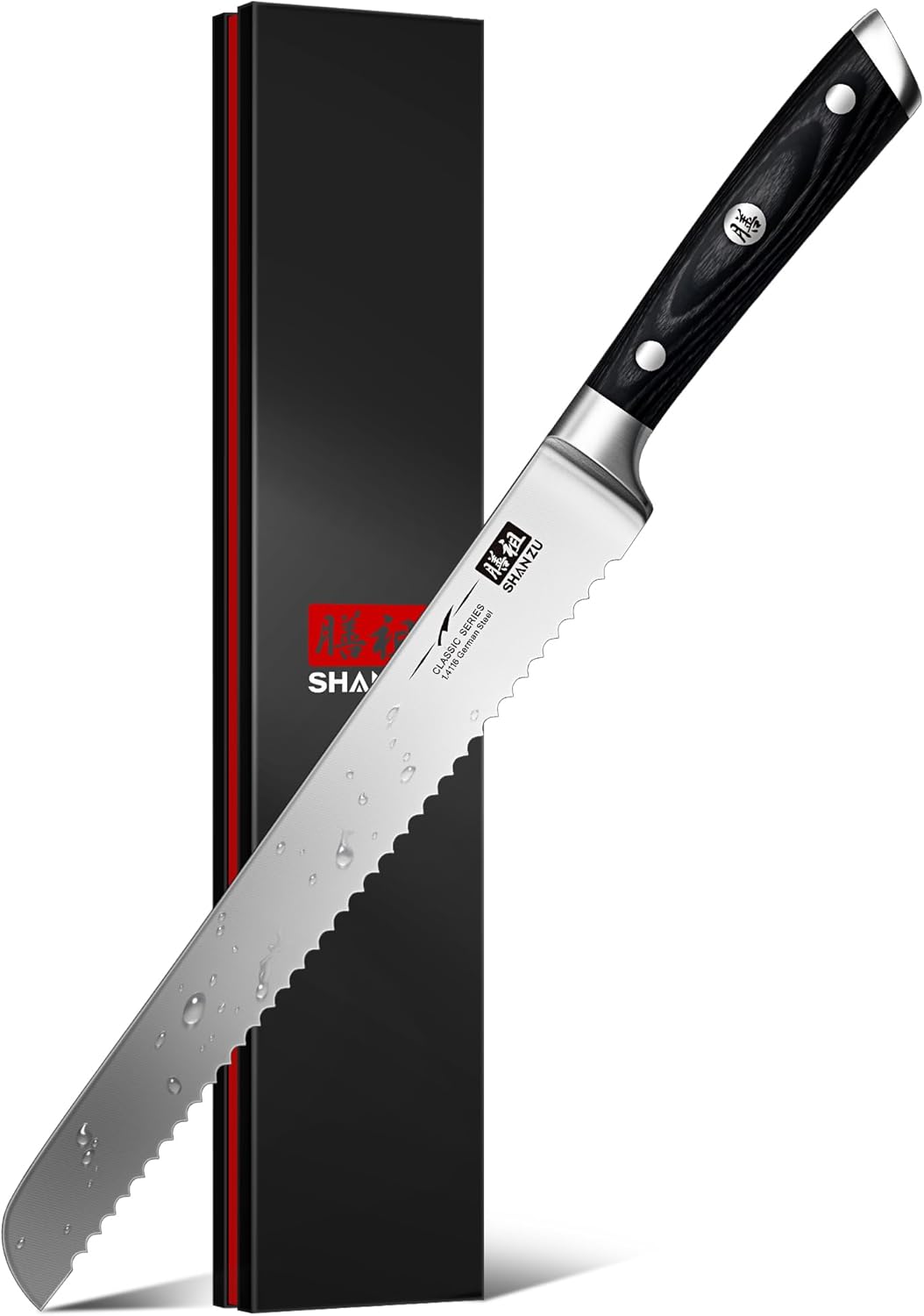 10 Inch Bread Knife for Sourdough - Professional German Steel