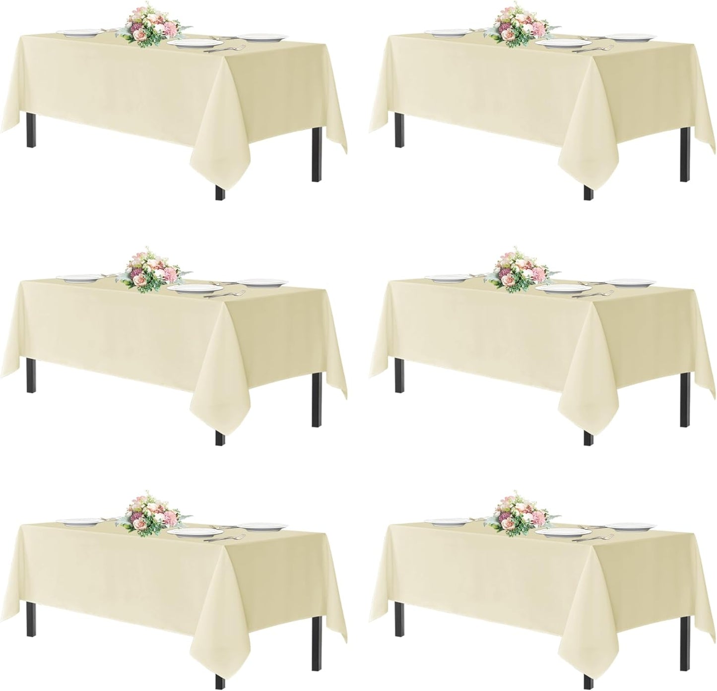 Sancua Rectangle Tablecloths for 4ft Tables - 60x84 Inch