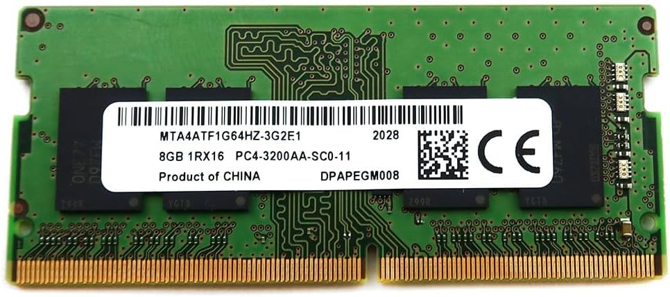 Micron 8GB 3200MHz DDR4 SODIMM Memory Module for Laptops