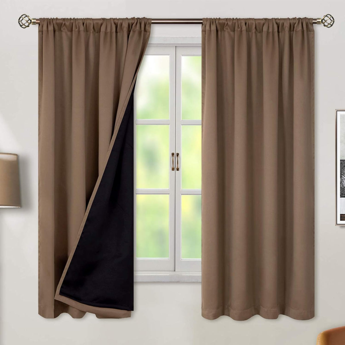 BGment Thermal Insulated Blackout Curtains for Bedroom 52 x 63