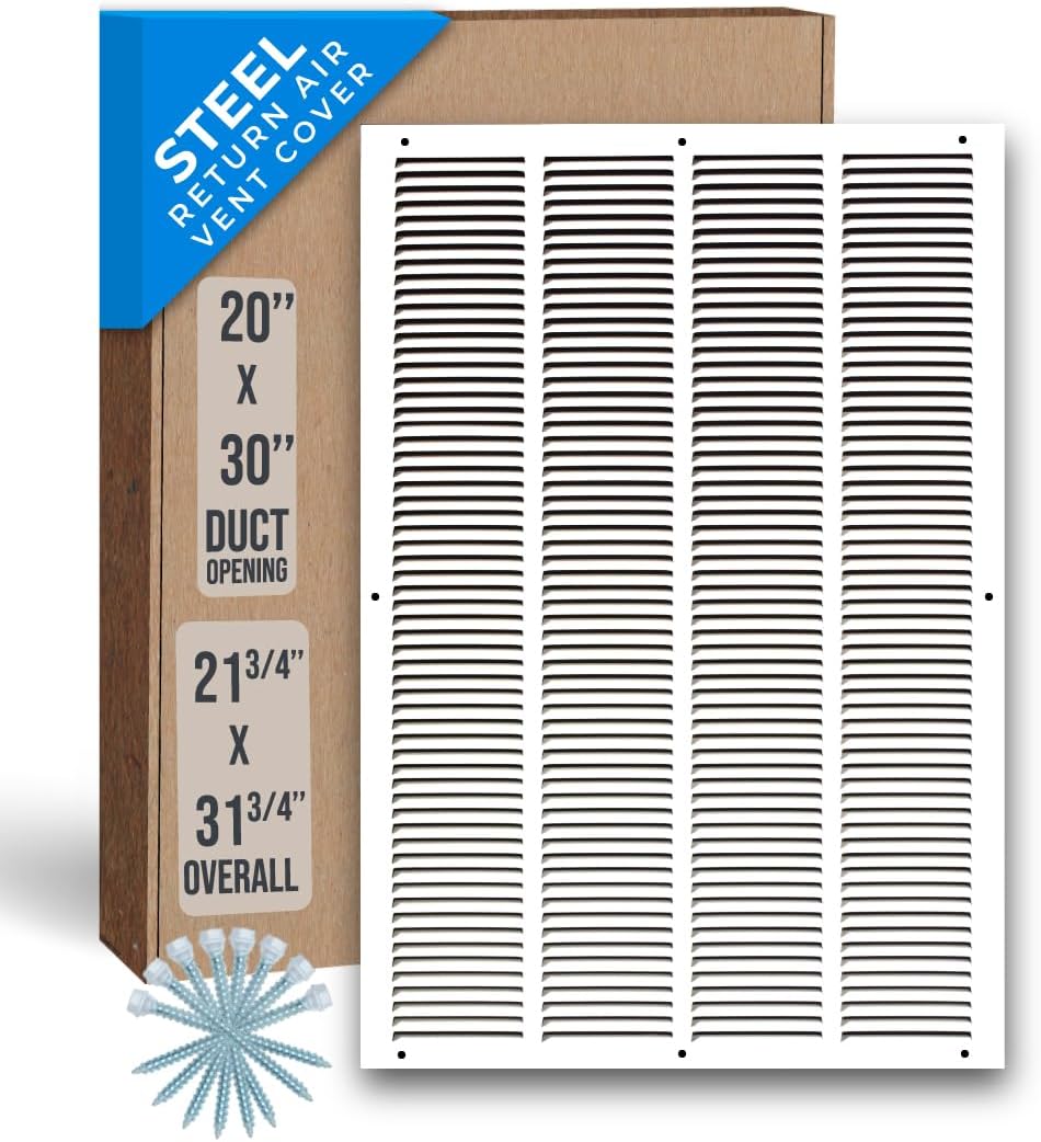 Fits 20x30 Duct Opening Steel Return Air Grille for HVAC