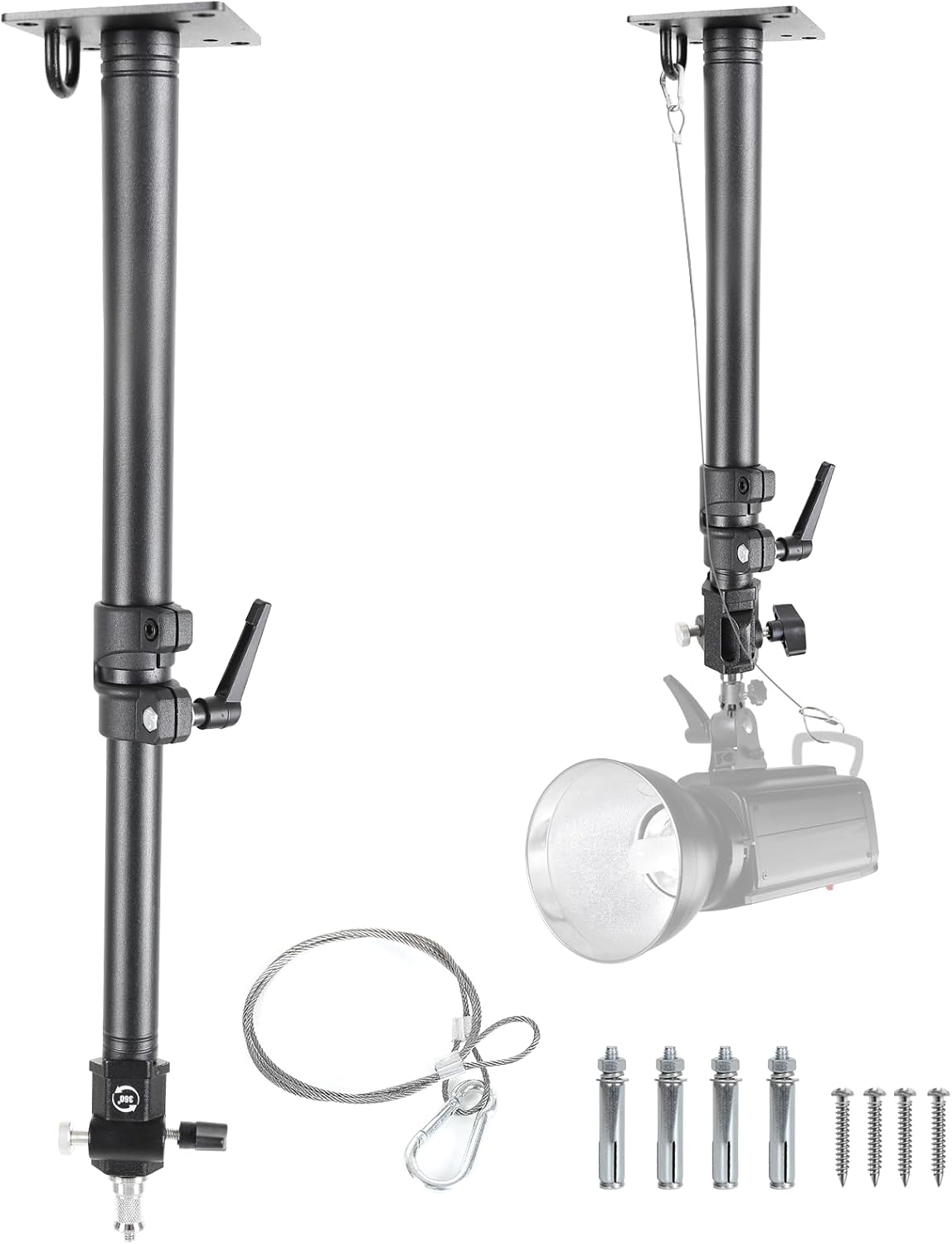 Photography Studio Ceiling Camera Mount with 360 Rotation Arm