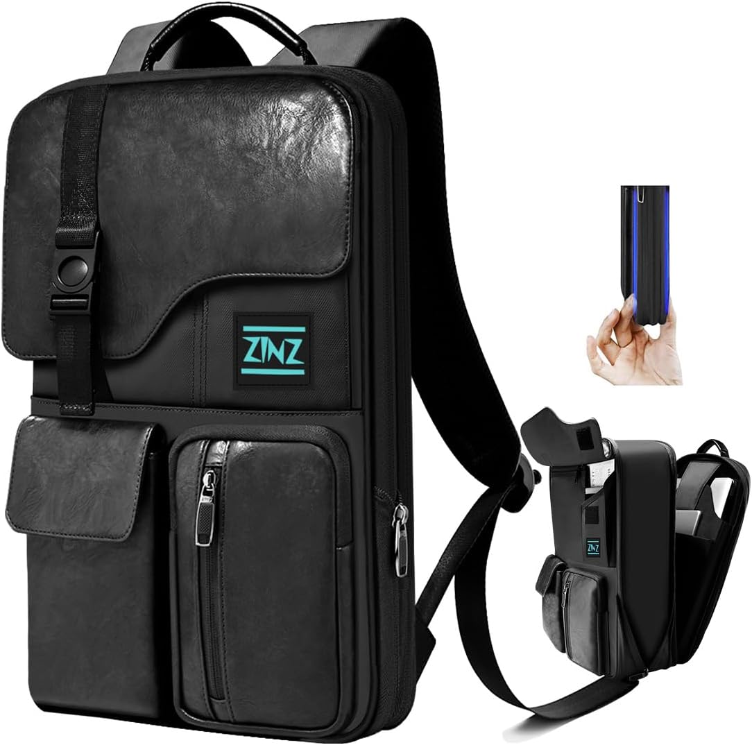 ZINZ Slim Expandable Laptop Backpack 15.6 Inch for Travel