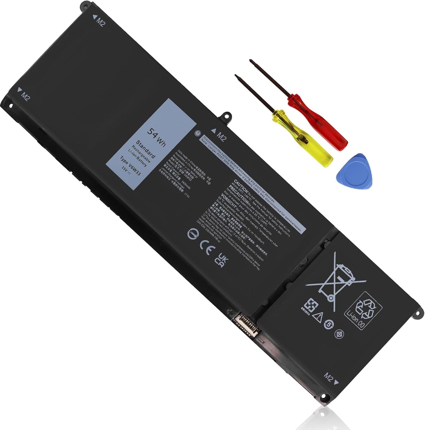 54Wh V6W33 Battery Replacement for Dell Inspiron and Vostro