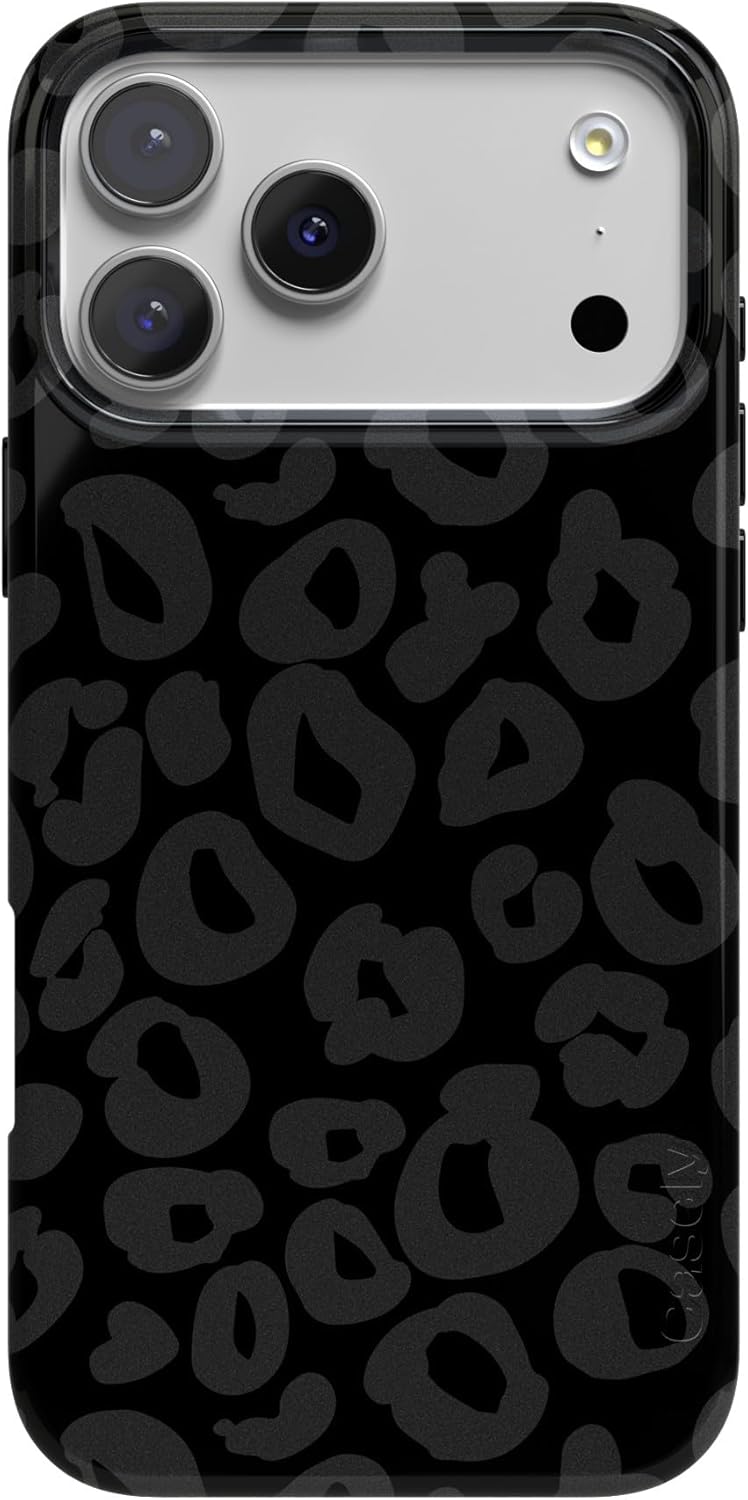Casely iPhone 17 Pro Case | Ultra Slim Black Leopard Design