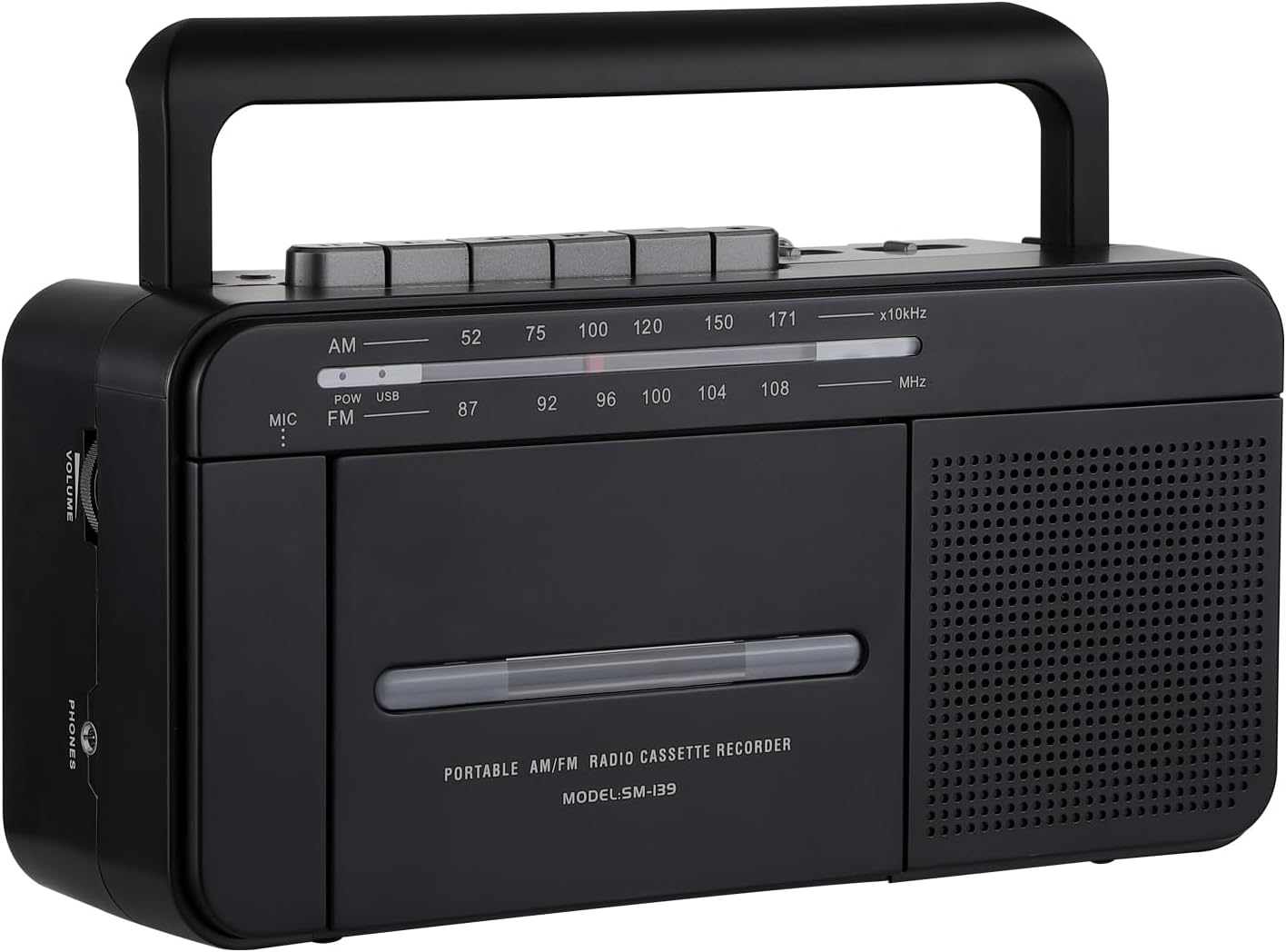 Boombox MP3 Conversion Cassette Tape Player Recorder with Radio