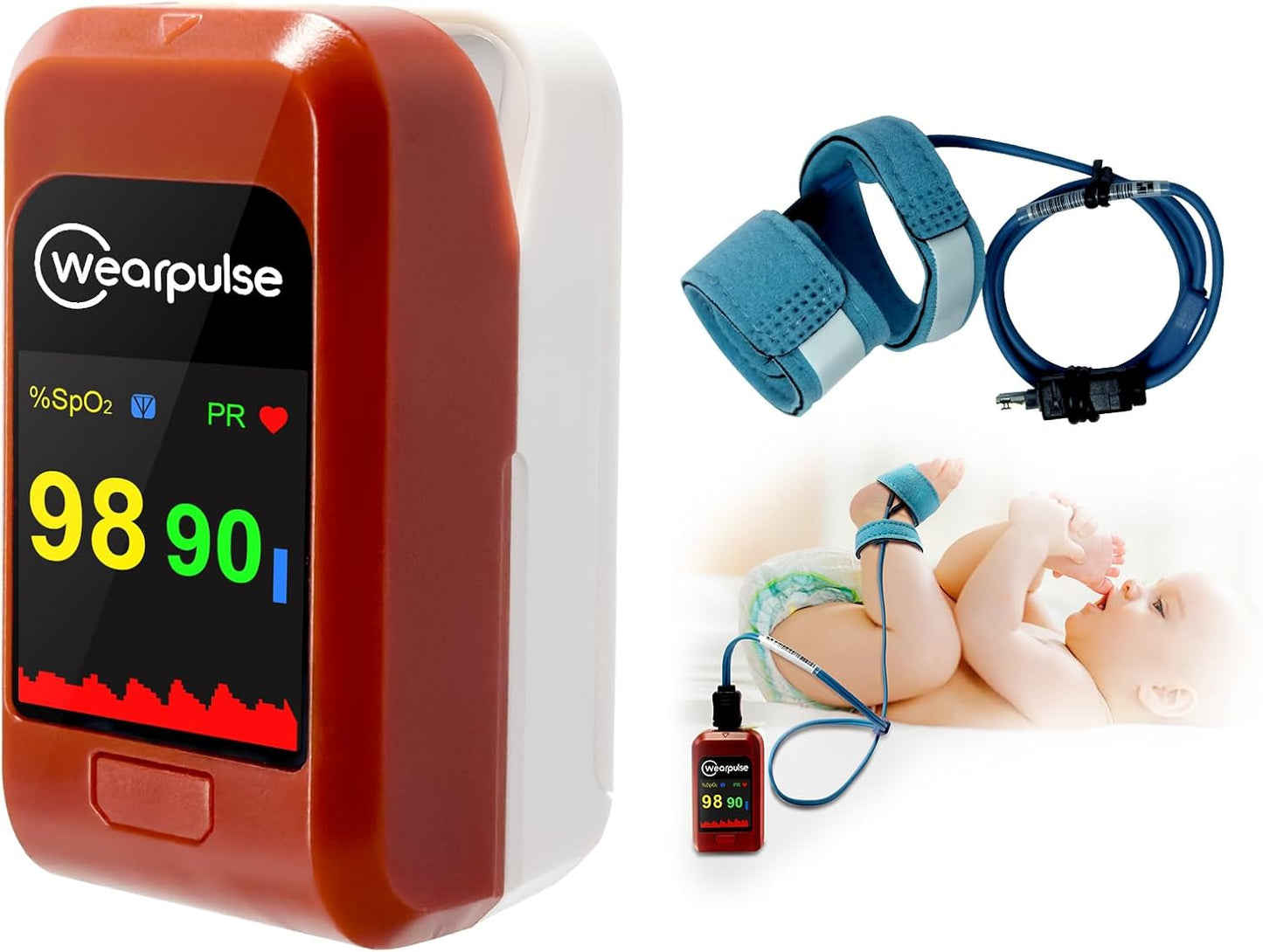 Baby Oxygen Monitor with Audio Reminder - Track SPO2 Anywhere!