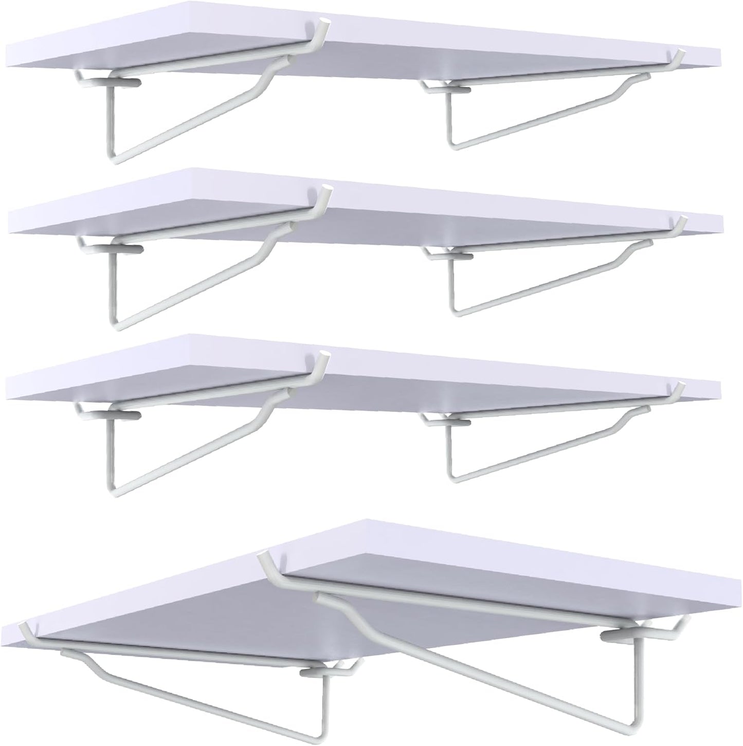 Versatile White Pegboard Shelf Set for Efficient Storage Solutions