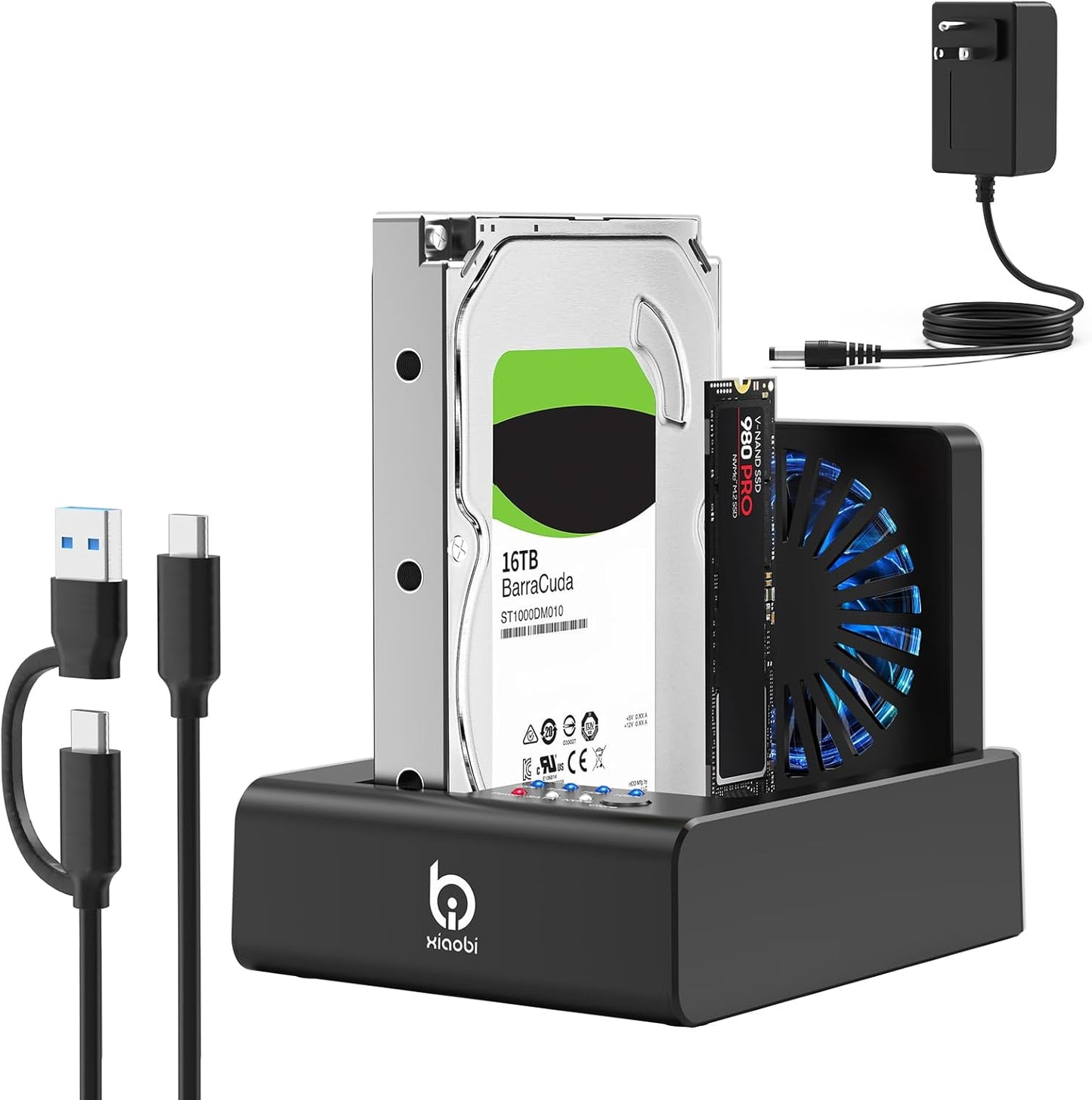 M.2 NVMe & SATA HDD Docking Station for Fast Data Cloning
