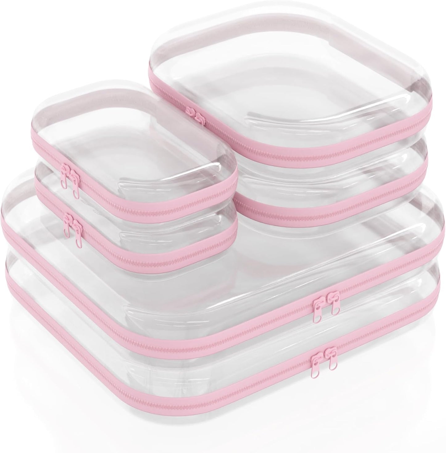 Extra Large Clear Hard Zipper Cases for Travel and Home Use