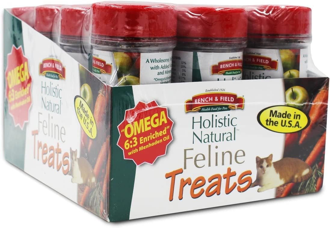 Crunchy Fish-Shaped Cat Treats for Healthy Kitties - 3-Ounce Pack