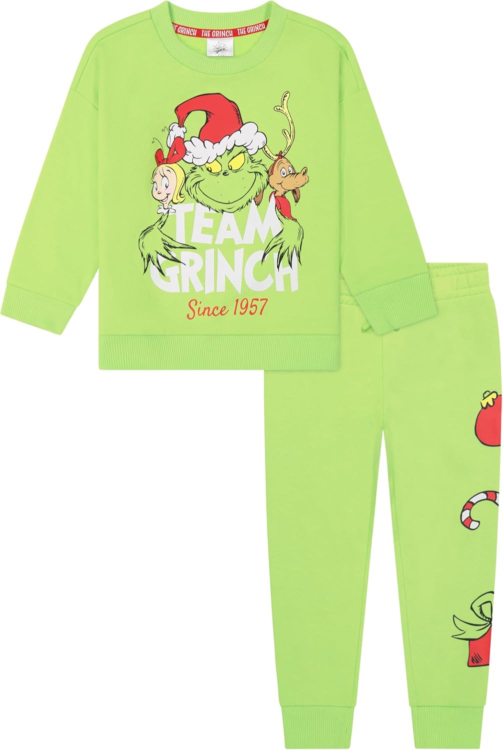 The Grinch Toddler Sweatshirt & Jogger Set, Sizes 2T-5T - Cozy Holiday Style!