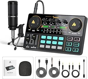 MAONO Podcast Equipment Bundle for Live Streaming and Recording