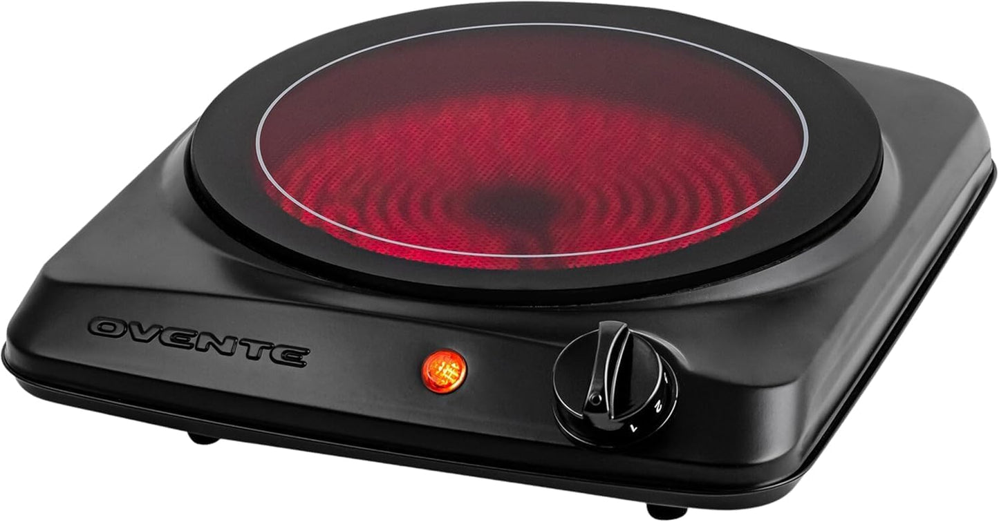 OVENTE Countertop Infrared Single Burner for Hassle-Free Cooking