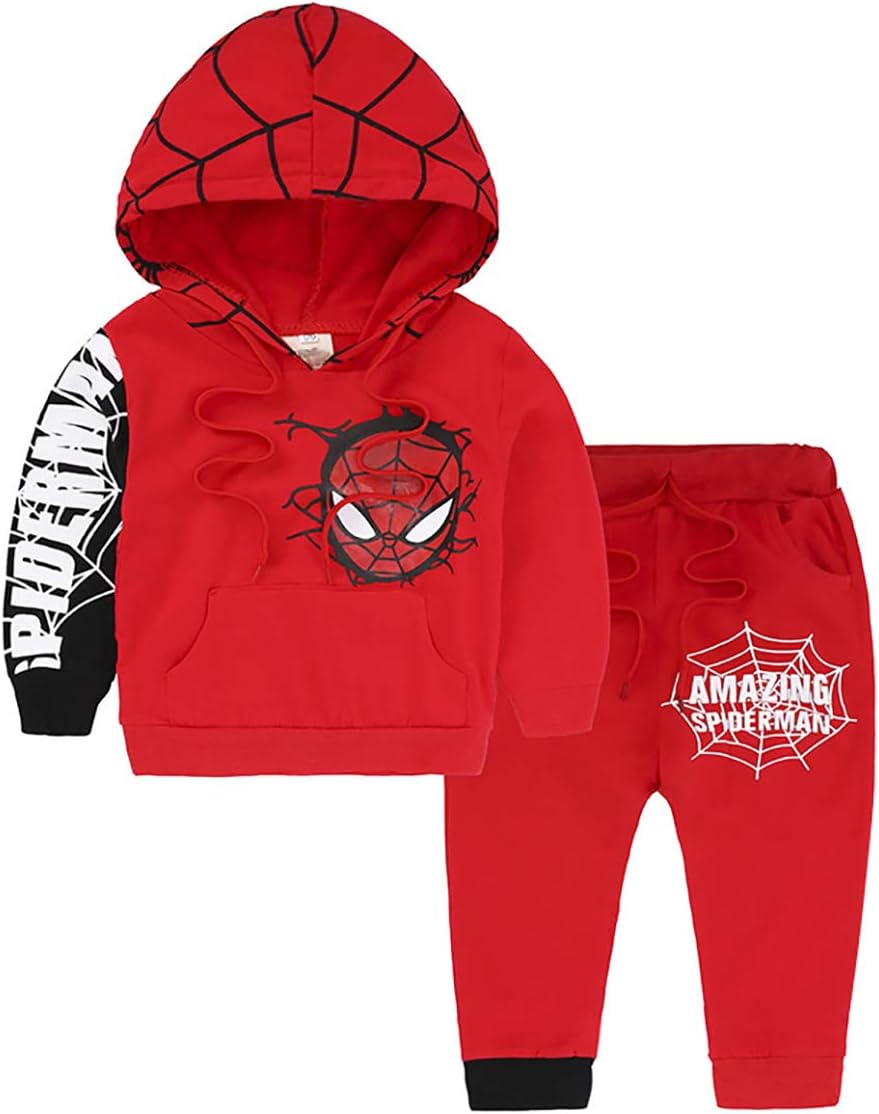 Spider Hoodie Set for Toddler Boys - Cozy 2-Pc Outfit