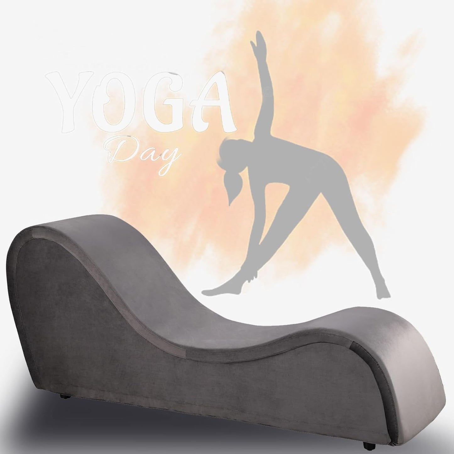 Ergonomic Velvet Yoga Chaise - Stretch, Exercise, Relax