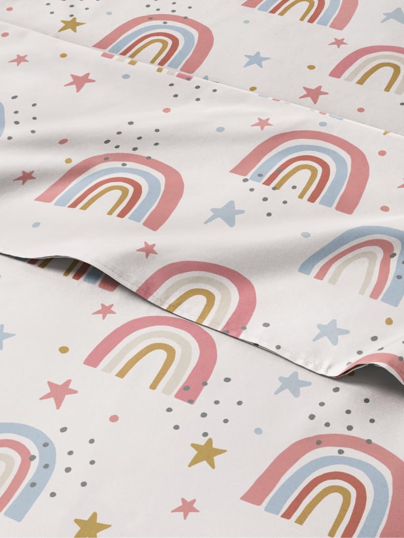 Kids Full Size Rainbow Bed Sheets - Cozy & Colorful Bedding Set