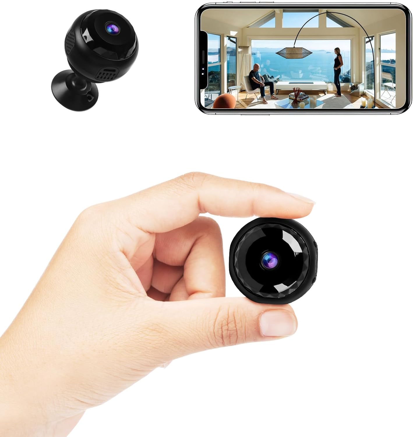 4K Mini WiFi Camera - Indoor Security with Motion Detection