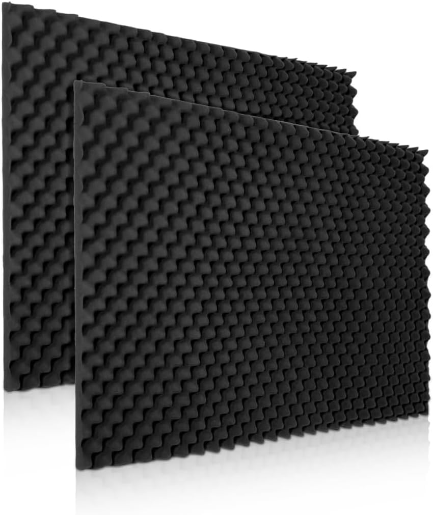 2 Pack 48x24x2 Soundproof Wall Panels for Home Improvement