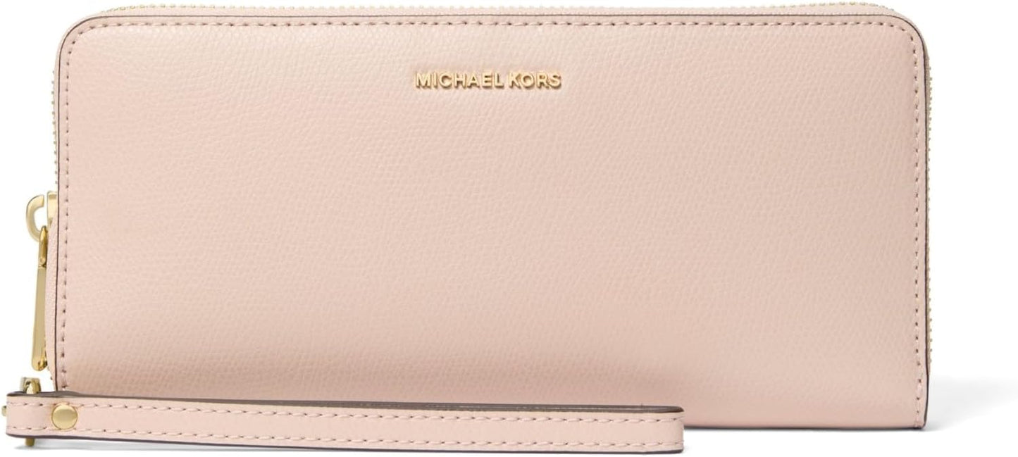 Michael Kors Jet Set Travel Continental Wallet in Soft Pink