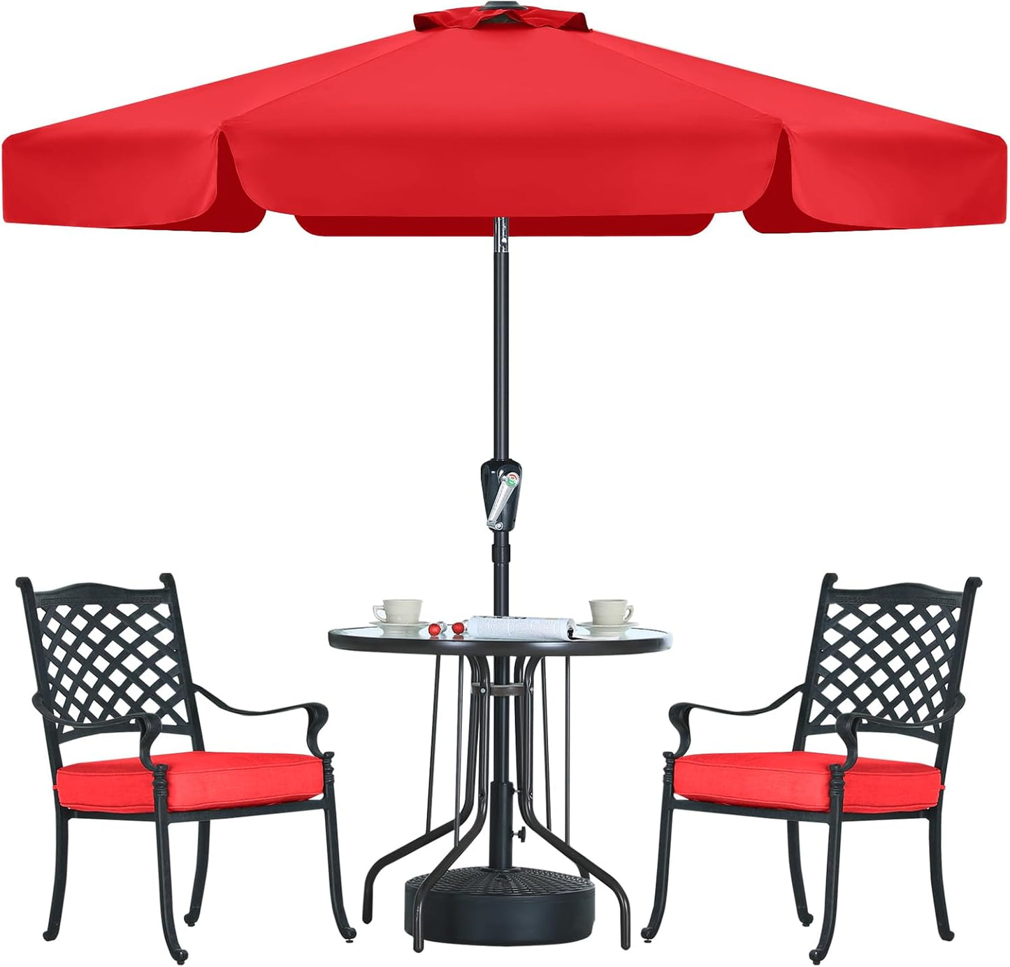 MASTERCANOPY Valance Patio Umbrella for Outdoor Table Market