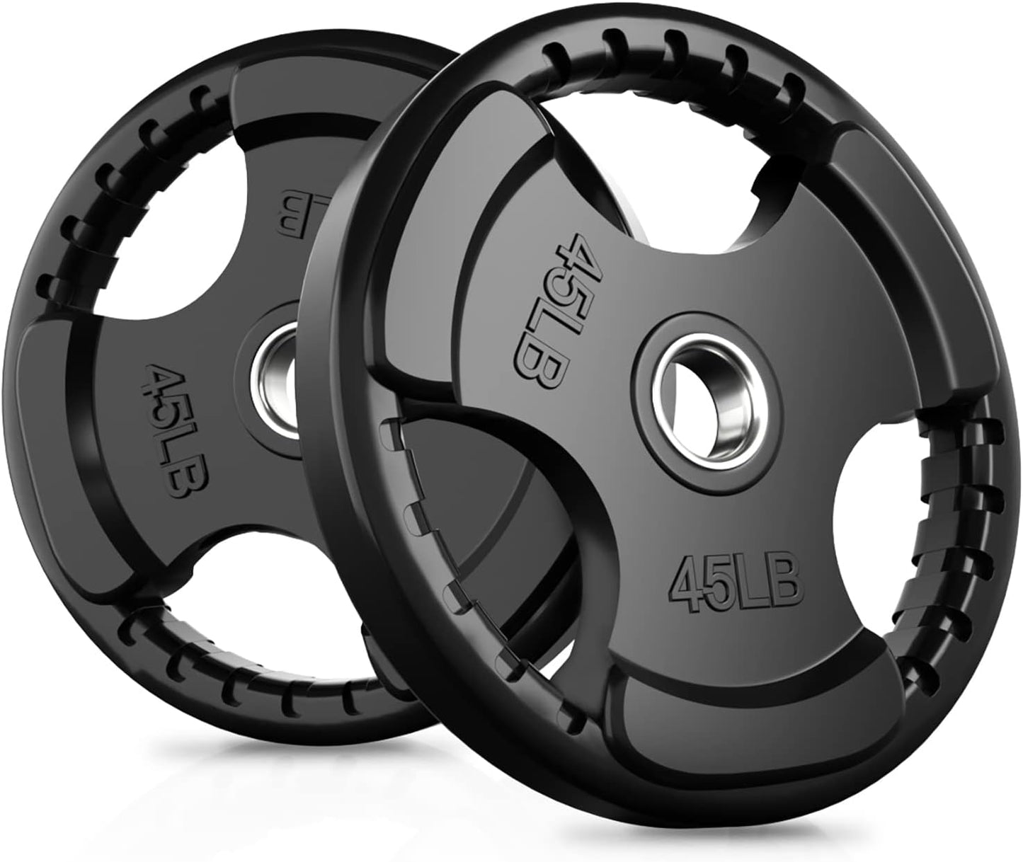RitFit Olympic Rubber Grip Plates for Weightlifting and Strength