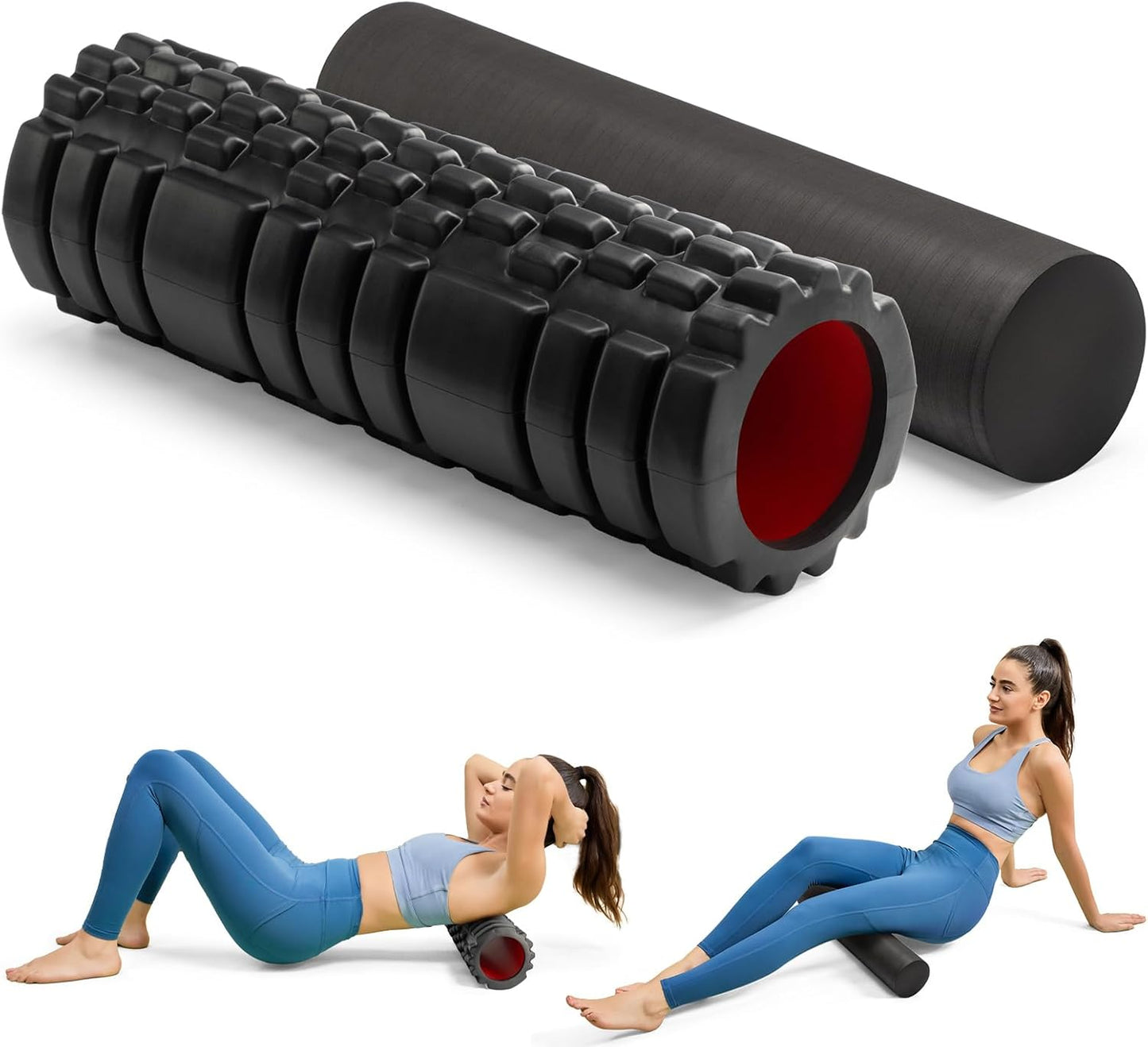 High Density Foam Roller Set for Deep Tissue Muscle Massage