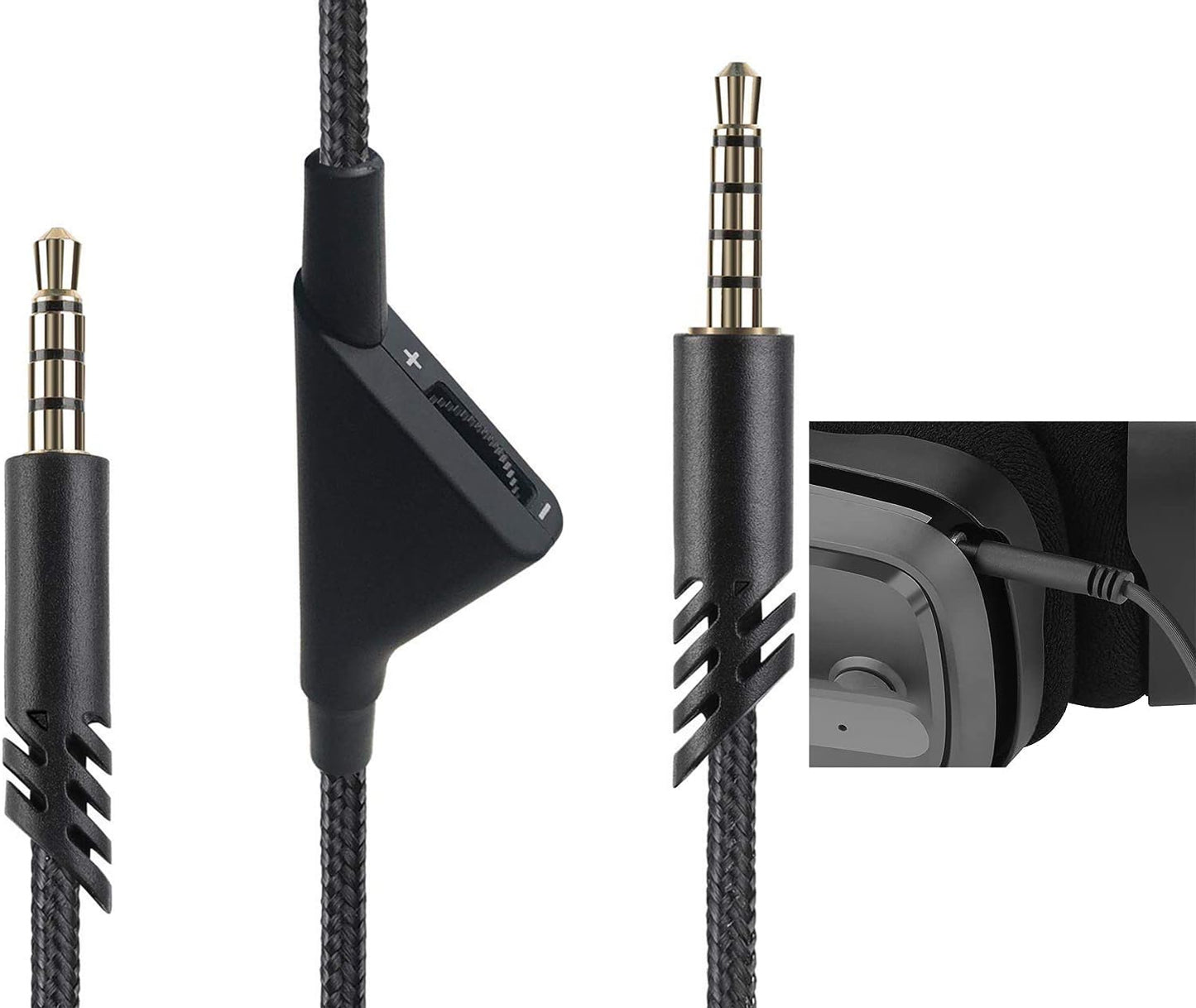 Knomix Volume Control Headset Cable - Enhanced Gaming Experience