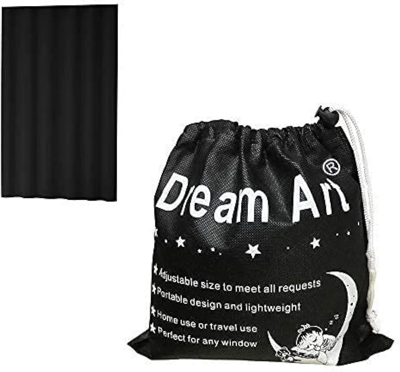 DREAM ART Portable Blackout Curtain - On-the-Go Darkness!