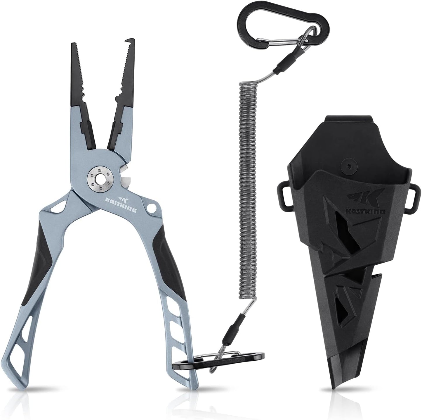 KastKing Gila Fishing Pliers - Saltwater Resistant Aluminum, Non-Slip Grip