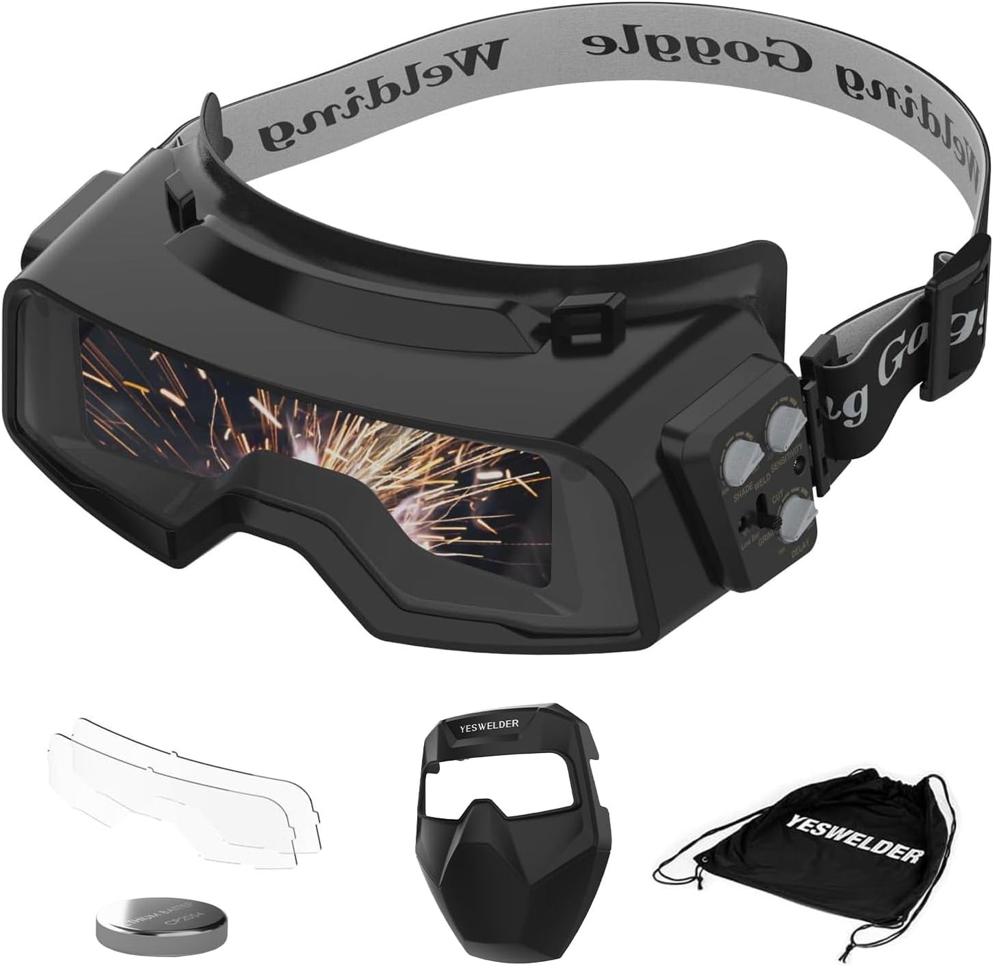 YESWELDER True Color Auto Welding Goggles - Wide Shade Range 4/5-13