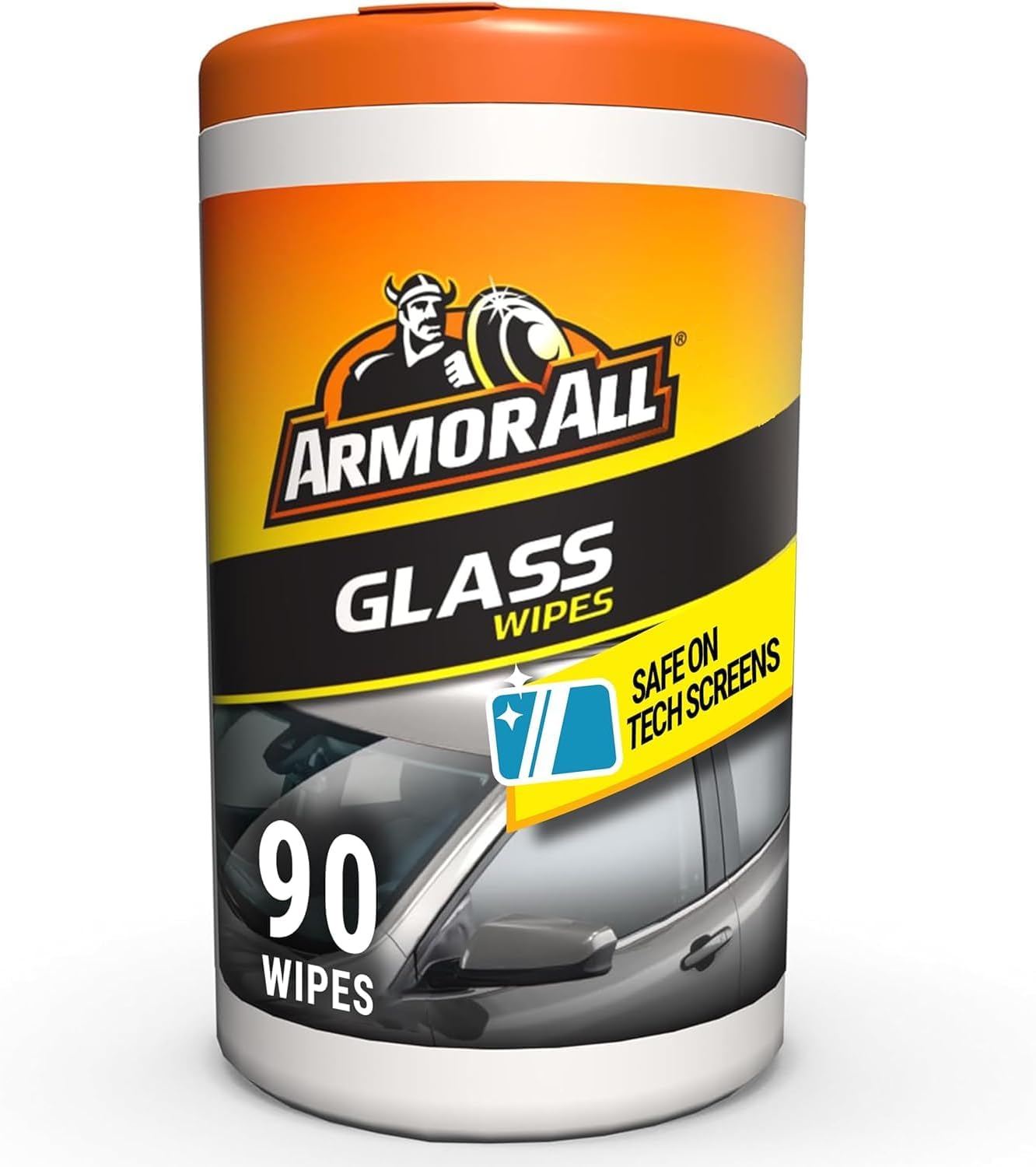 Armor All Glass Wipes - 90 Count, Film & Grime Cleaner