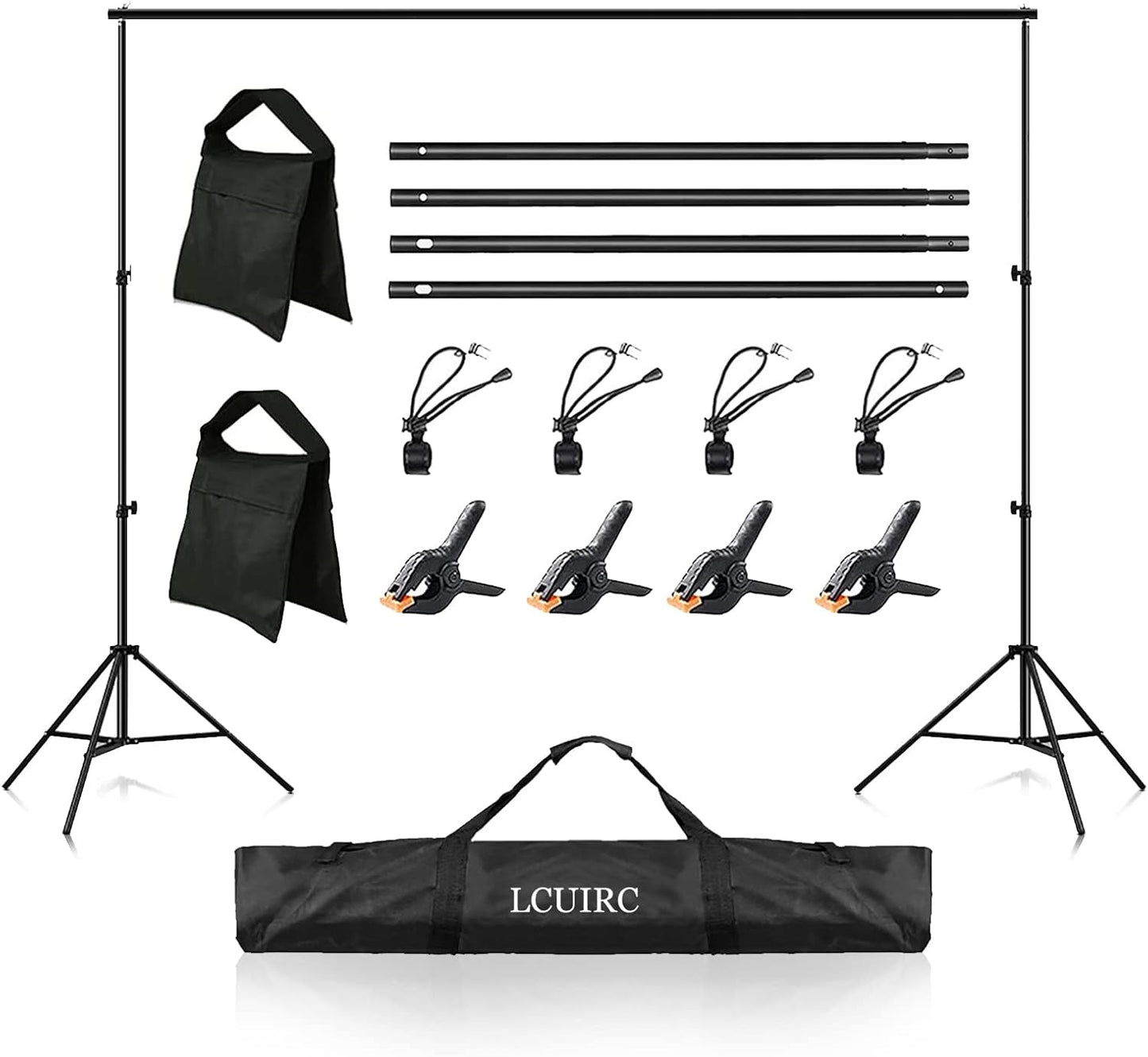 Photo Backdrop Stand Kit for Parties and Events - 6.5x10ft