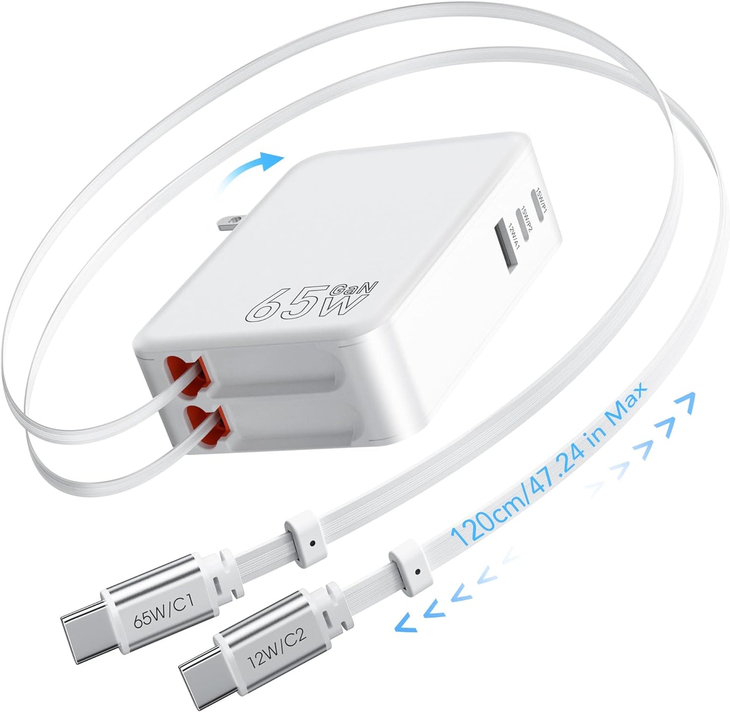65W Fast Charging Block for MacBook Pro and iPhone 17 Devices