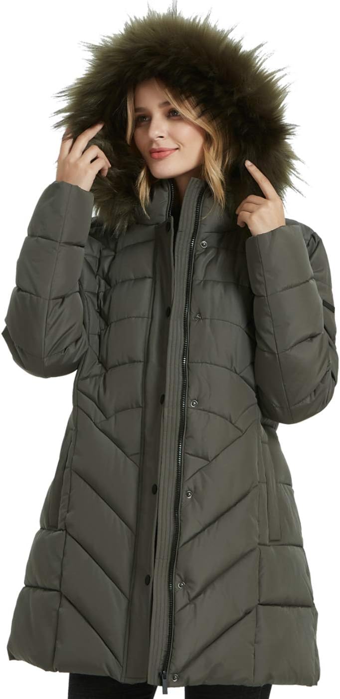 BINACL Women's Winter Warm Thicken Long Outwear Coat Jacket