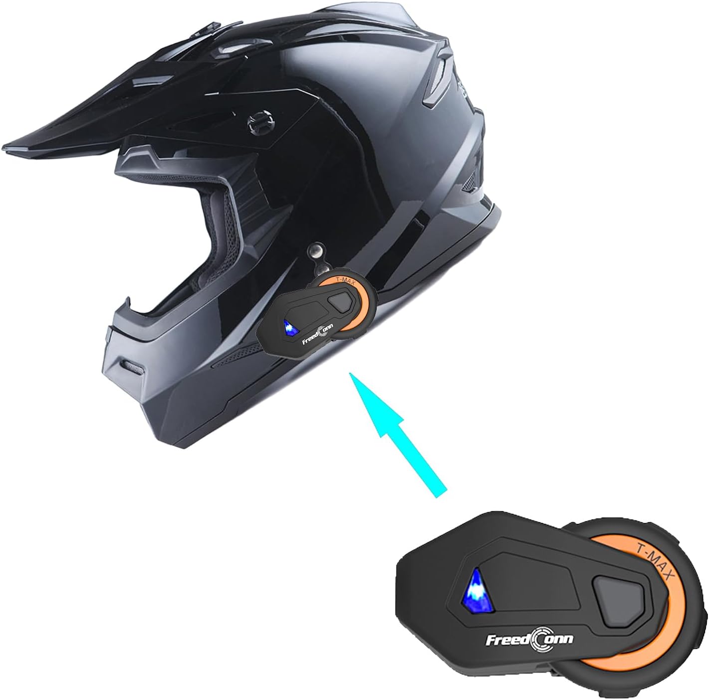 1Storm Adult Motocross Helmet with Bluetooth Headset for Racing