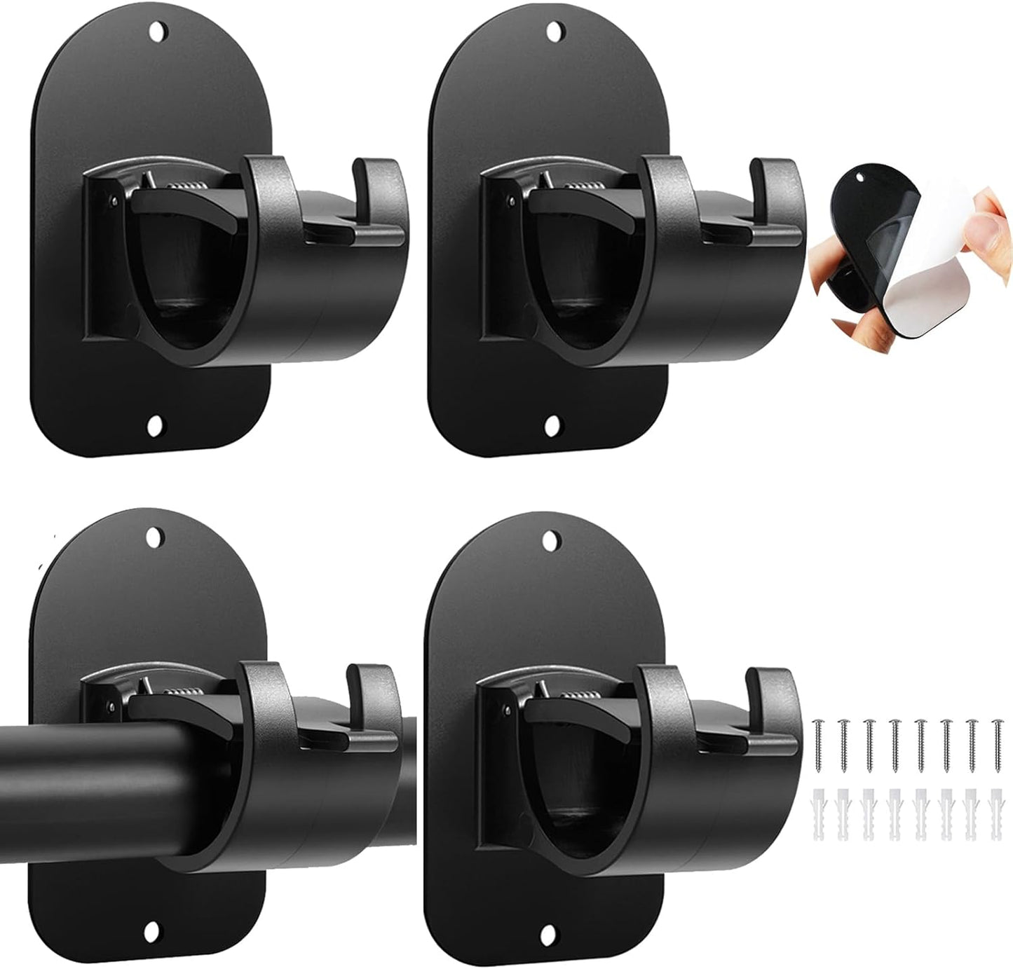 No Drill Curtain Rod Hooks - Renter Friendly - Upgrade Your Space!
