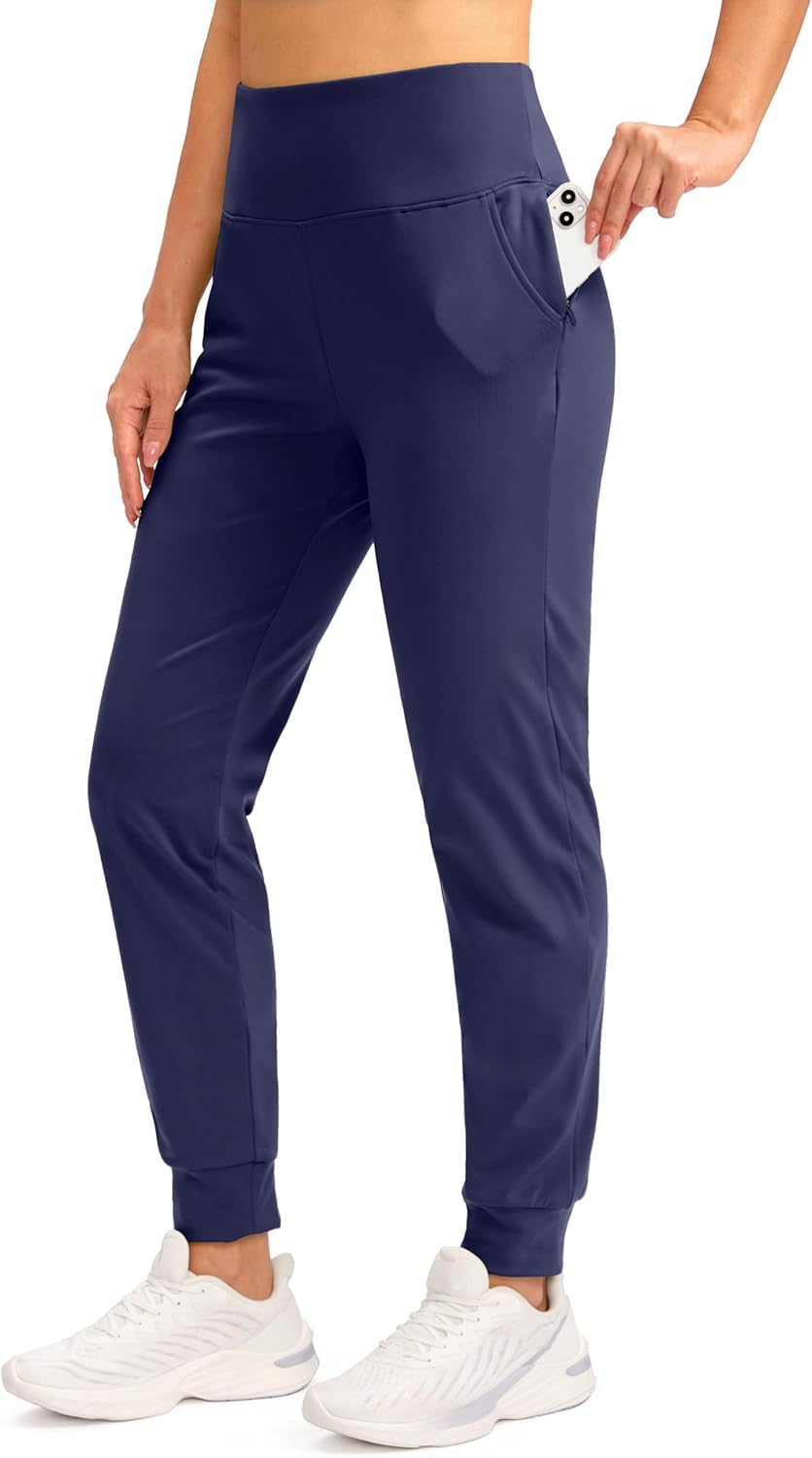 SANTINY Women's Fleece Lined Joggers for Winter Activities