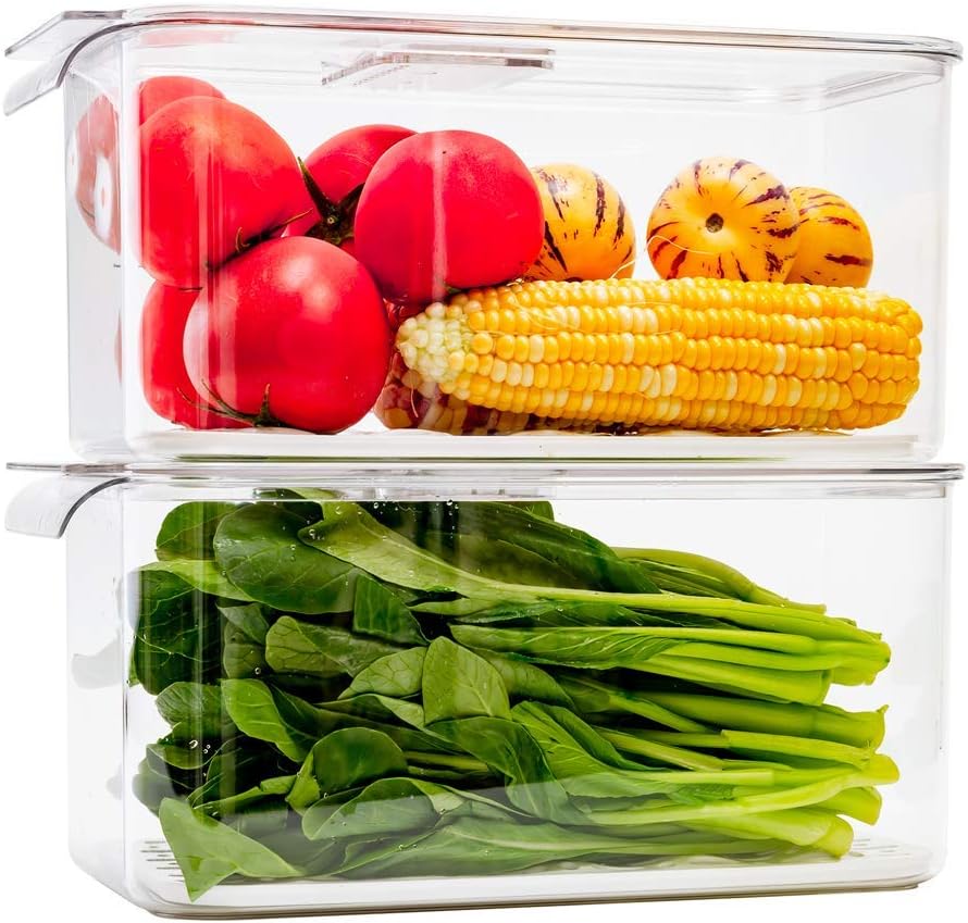 Slideep Refrigerator Food Storage Containers for Fresh Produce