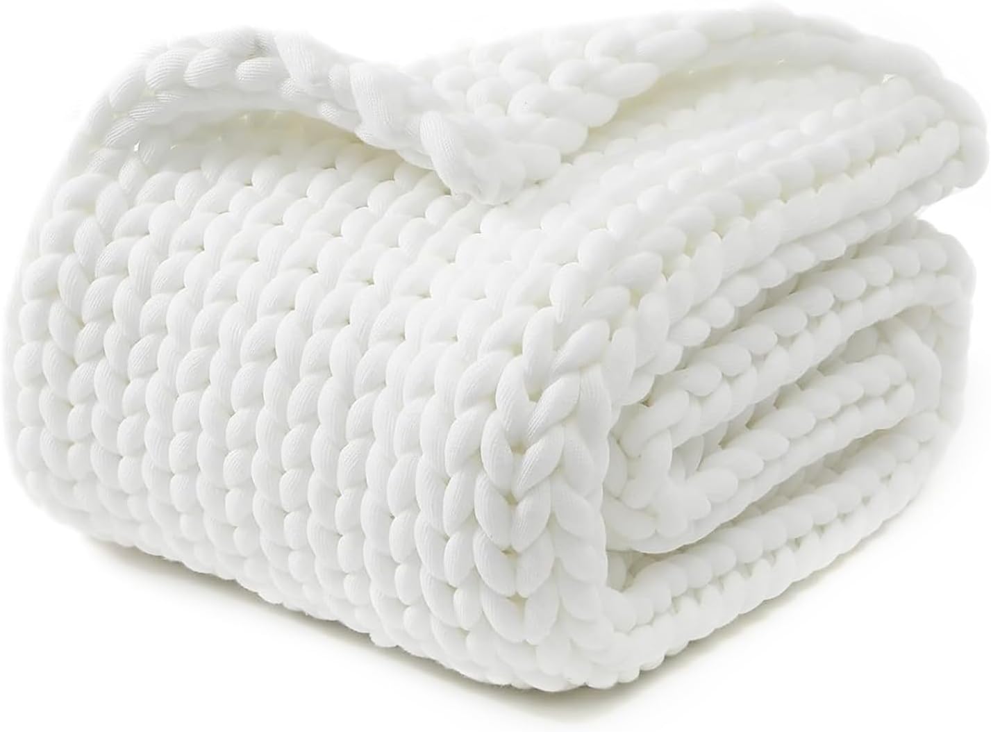 YnM Chunky Throw Blanket - Hand Knitted, Cozy and Breathable