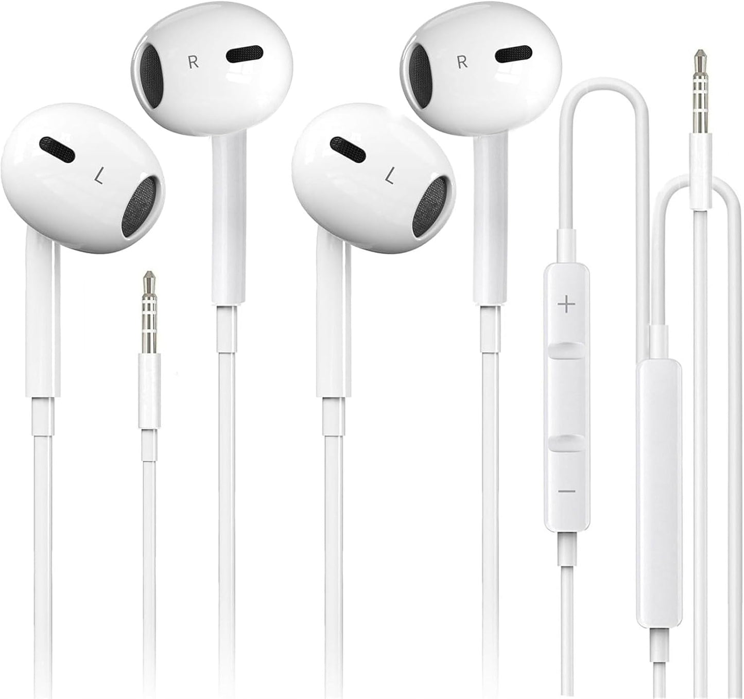 2 Pack Wired Earbuds: Crystal Clear Sound