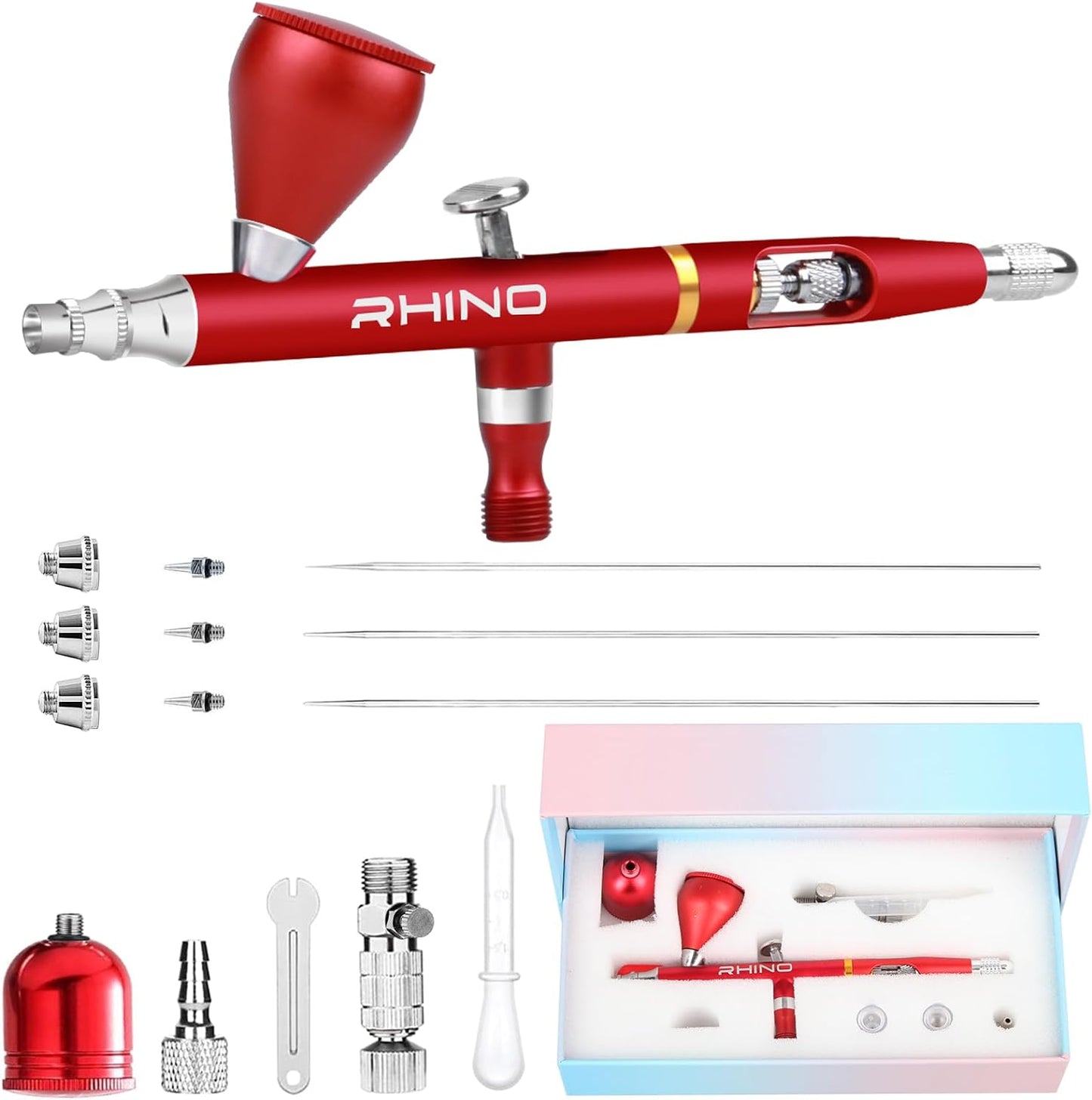 Precision Airbrush Kit with Multiple Needles