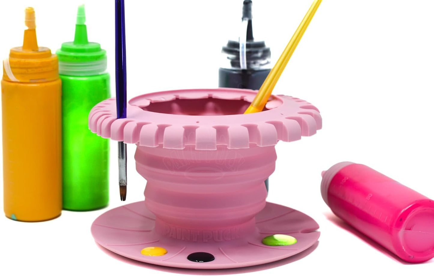 Paint Puck CollapsiBowl Paint Brush Cleaner for Art Supplies