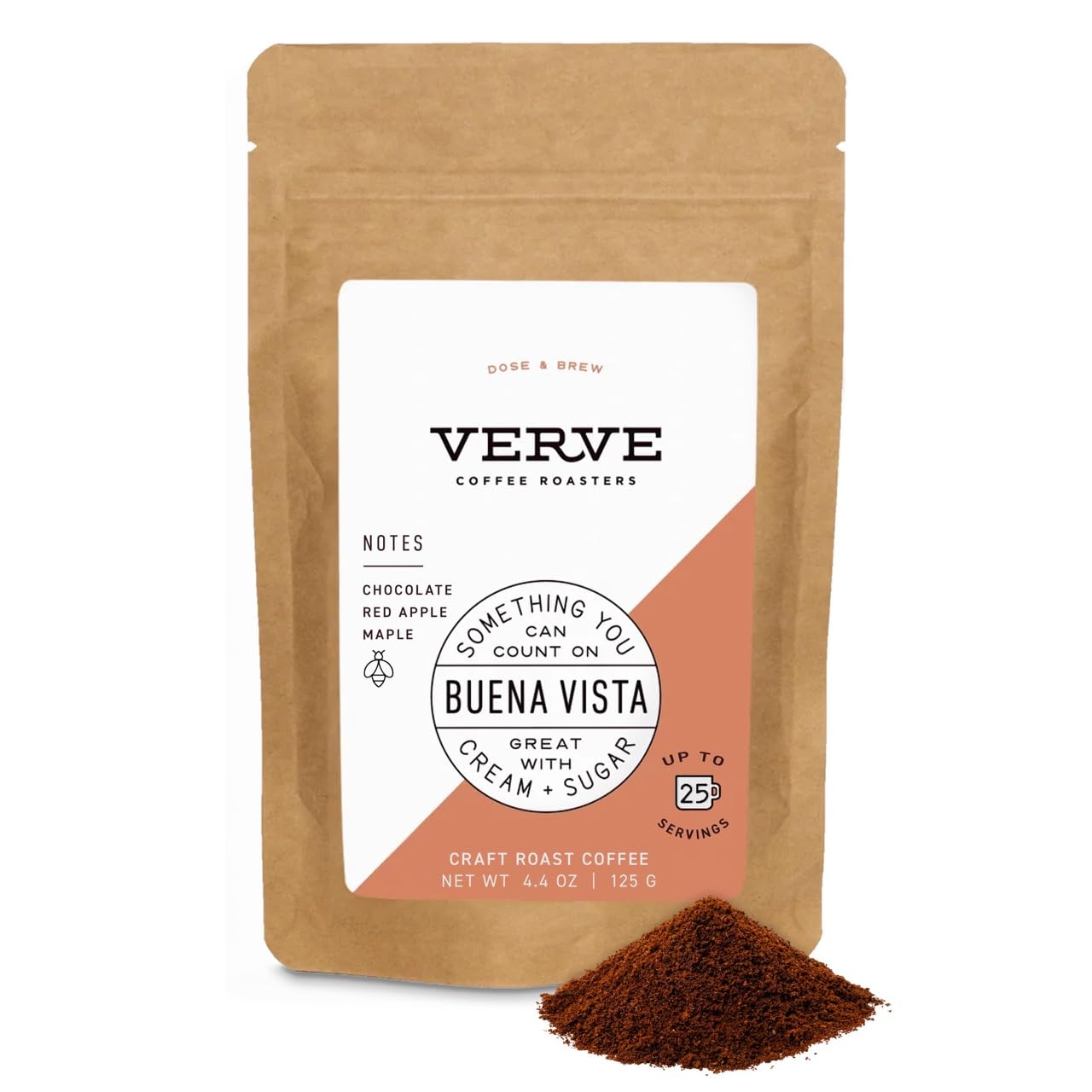 Verve Craft Instant Coffee | Buena Vista Blend | Dark Roast | Hot or Cold | 25 Servings