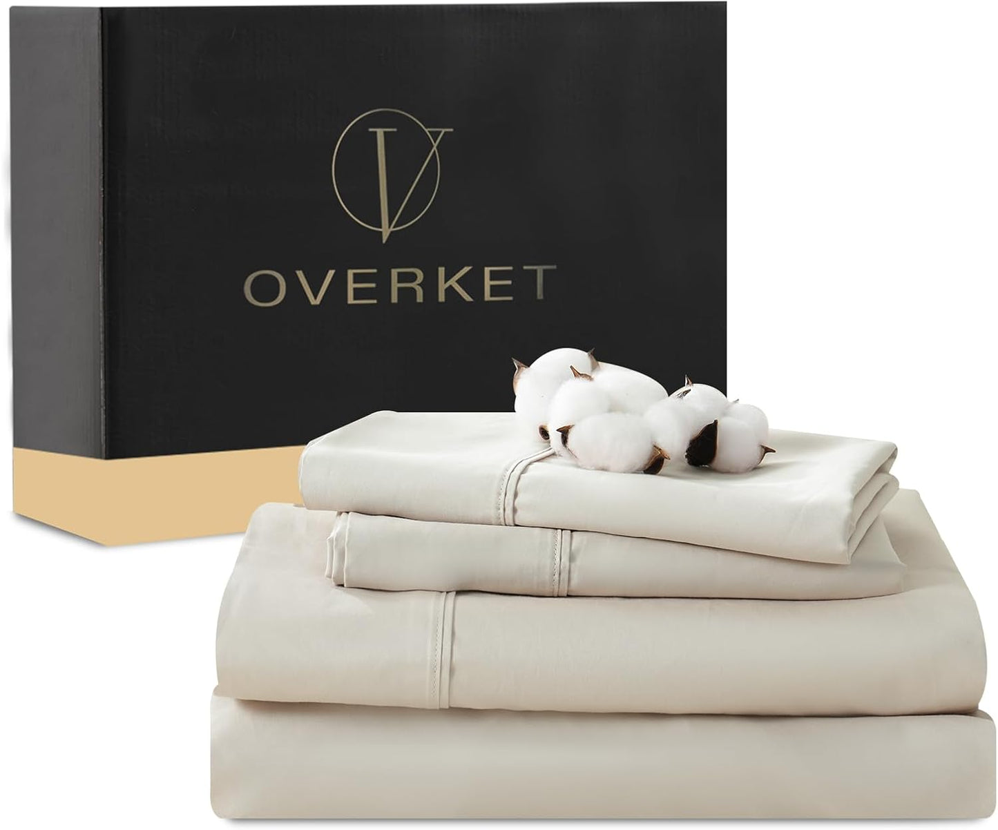 1000 Thread Count Egyptian Cotton Sheets Queen Size Set for Comfort