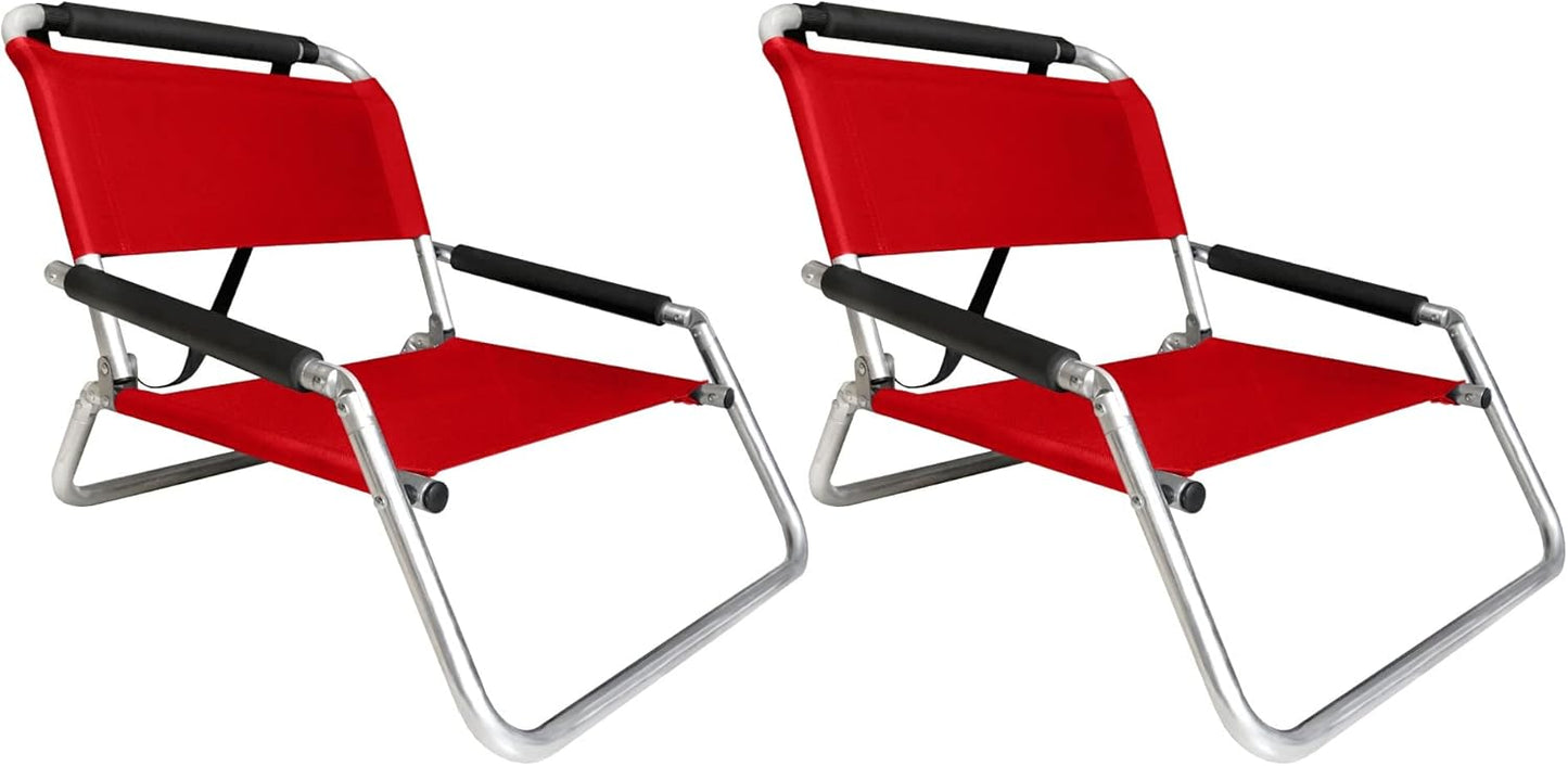 Neso Lightweight Water Resistant Beach Chairs - 2 Pack for Comfort