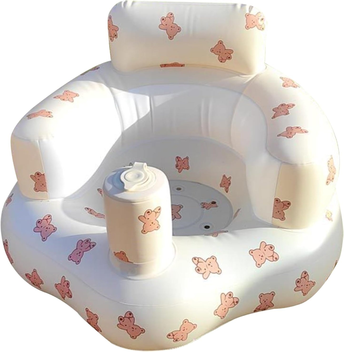 Inflatable Baby Support Seat - Bear Pattern, Built-in Pump - BEAHING