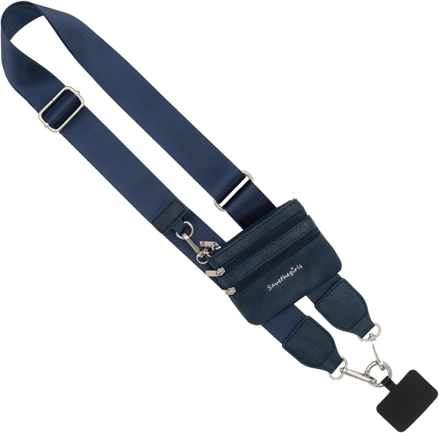Clip and Go Phone Strap Crossbody with Zipper Wallet Pouch